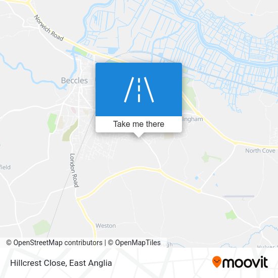 Hillcrest Close map