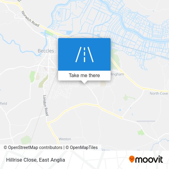 Hillrise Close map