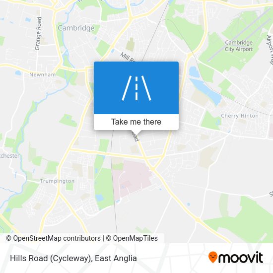 Hills Road (Cycleway) map