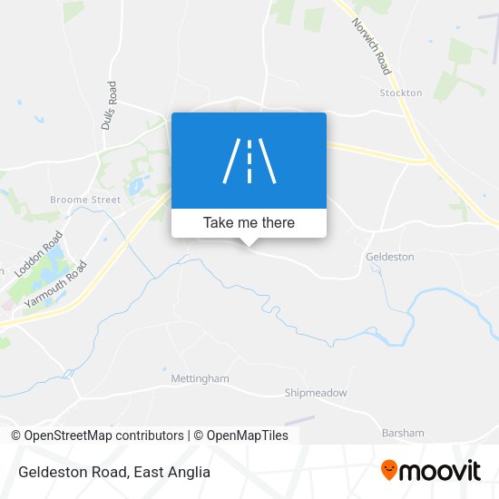 Geldeston Road map