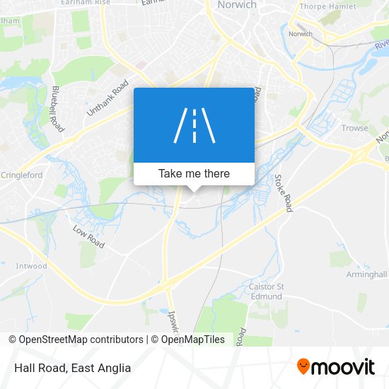 Hall Road map