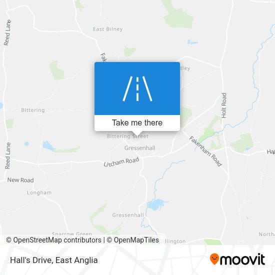 Hall's Drive map