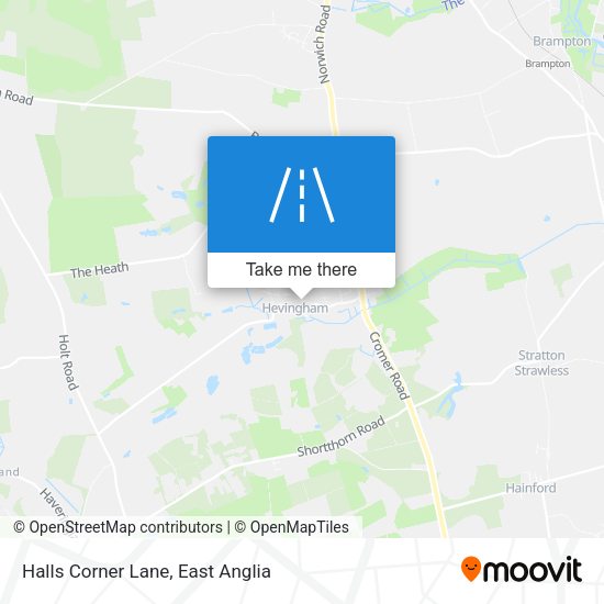 Halls Corner Lane map