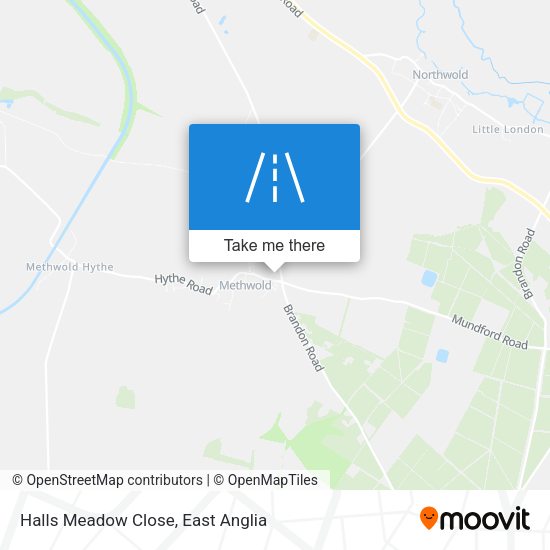 Halls Meadow Close map