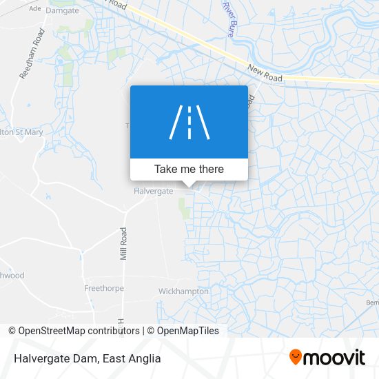 Halvergate Dam map