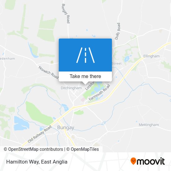 Hamilton Way map