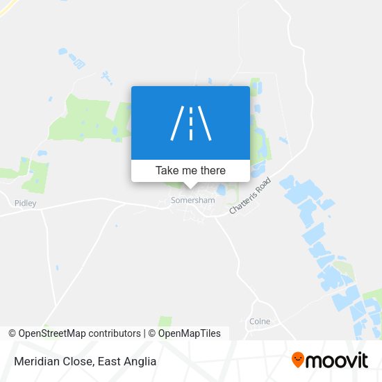 Meridian Close map