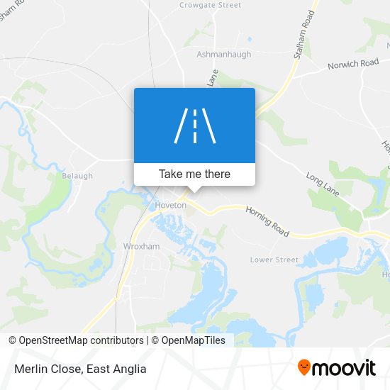 Merlin Close map