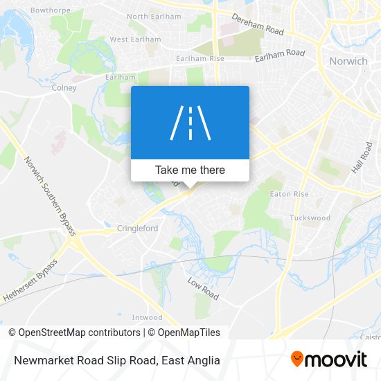 Newmarket Road Slip Road map