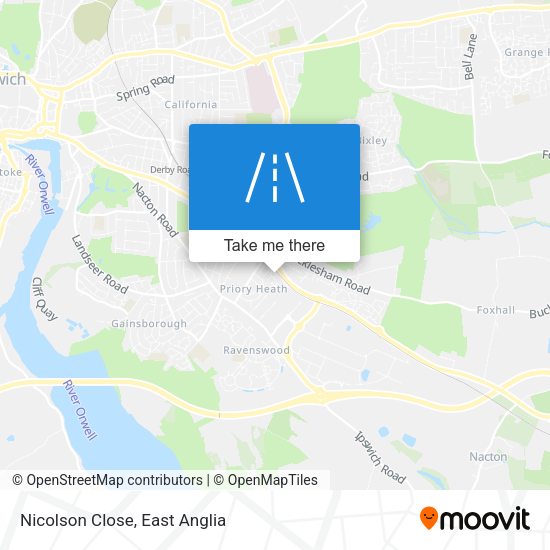 Nicolson Close map