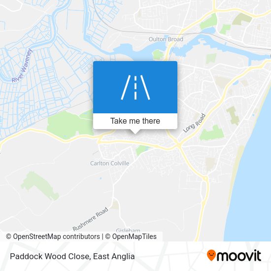 Paddock Wood Close map