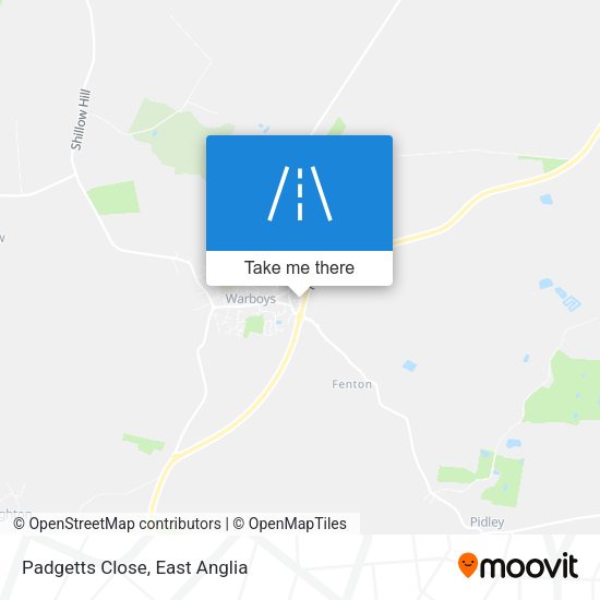 Padgetts Close map