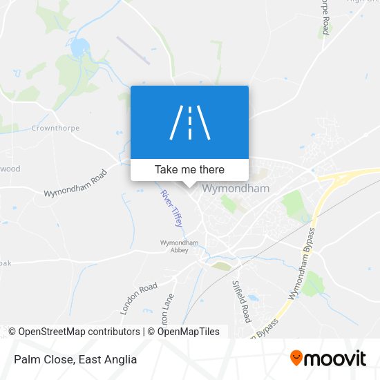 Palm Close map