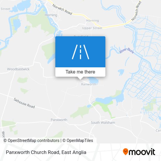 Panxworth Church Road map