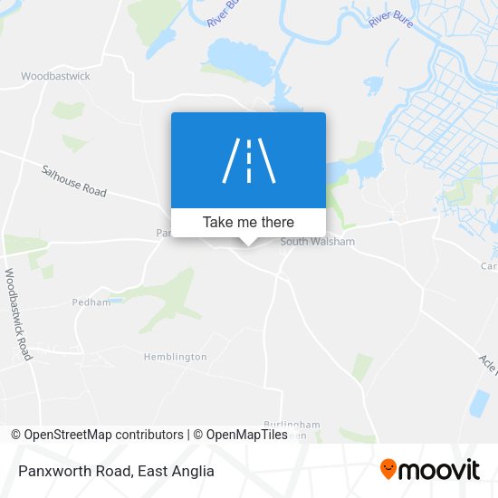 Panxworth Road map