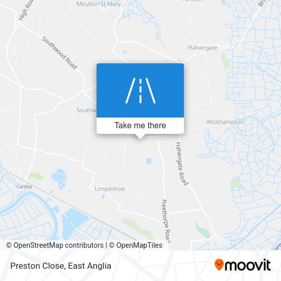 Preston Close map