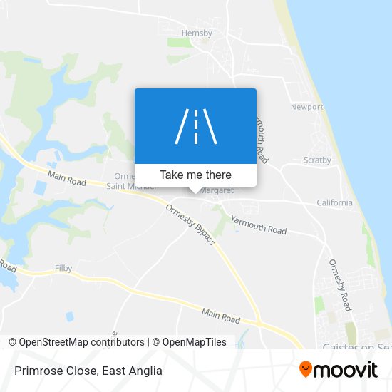 Primrose Close map