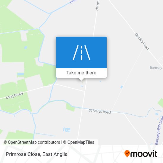 Primrose Close map