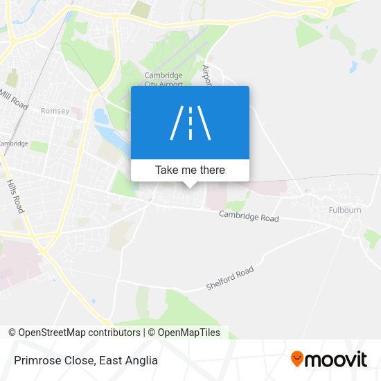 Primrose Close map