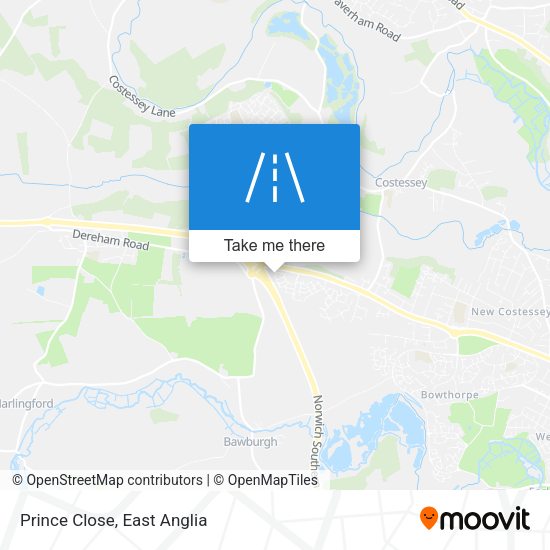 Prince Close map