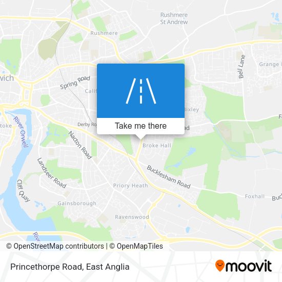 Princethorpe Road map