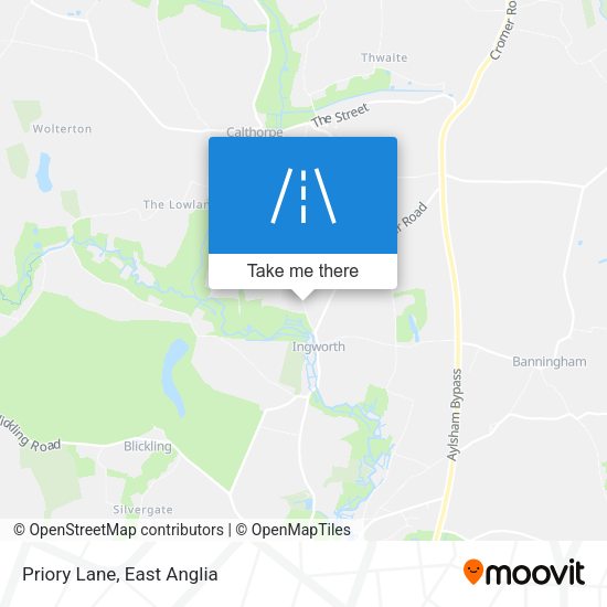 Priory Lane map