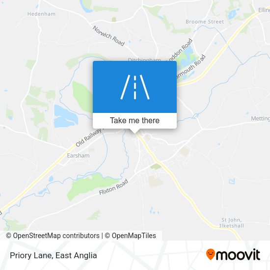 Priory Lane map