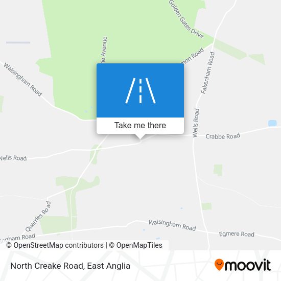 North Creake Road map