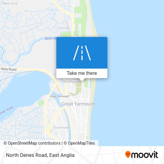 North Denes Road map