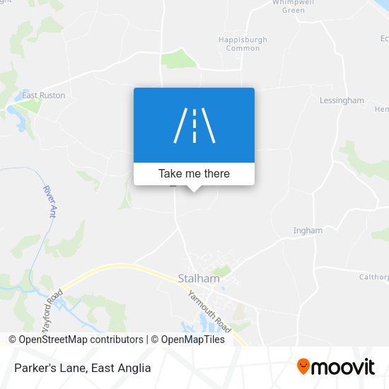 Parker's Lane map