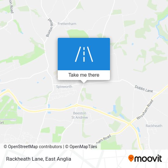 Rackheath Lane map