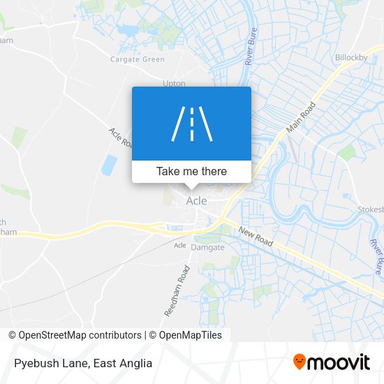 Pyebush Lane map