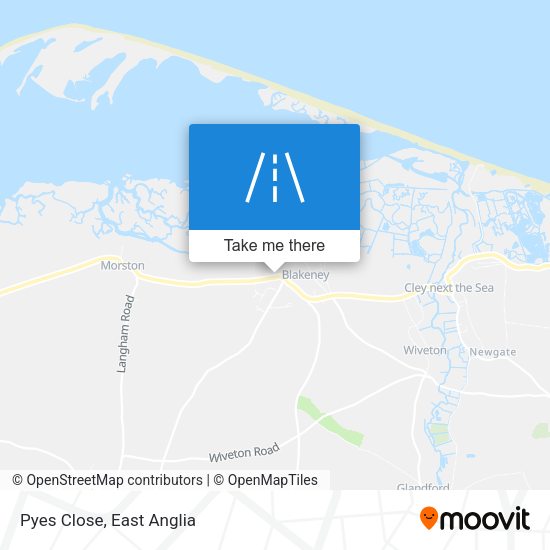 Pyes Close map