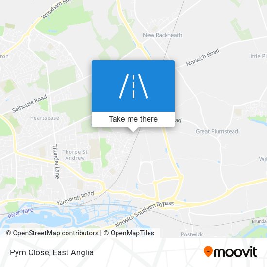 Pym Close map