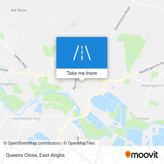 Queens Close map