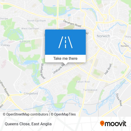 Queens Close map