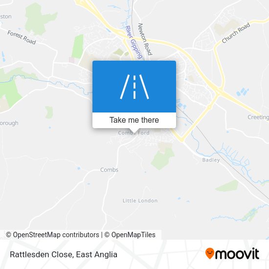 Rattlesden Close map