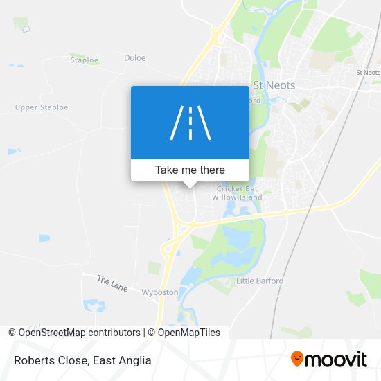 Roberts Close map