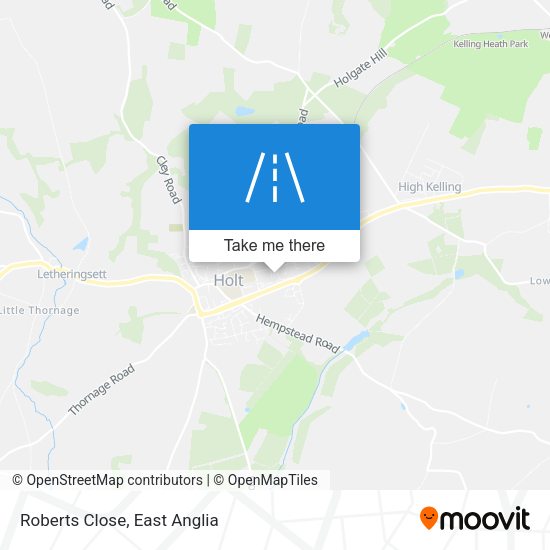 Roberts Close map