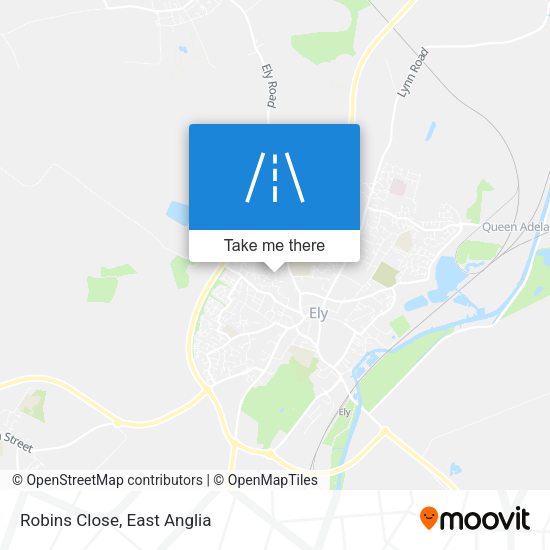 Robins Close map