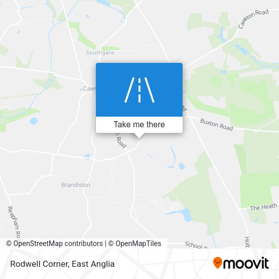 Rodwell Corner map