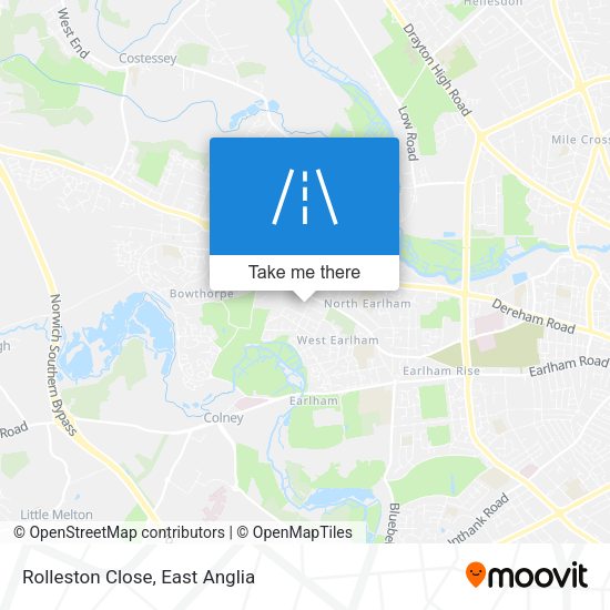 Rolleston Close map