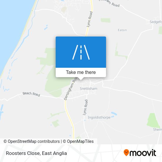 Roosters Close map