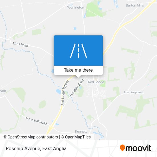 Rosehip Avenue map
