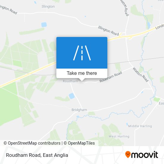 Roudham Road map