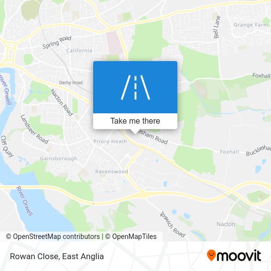 Rowan Close map