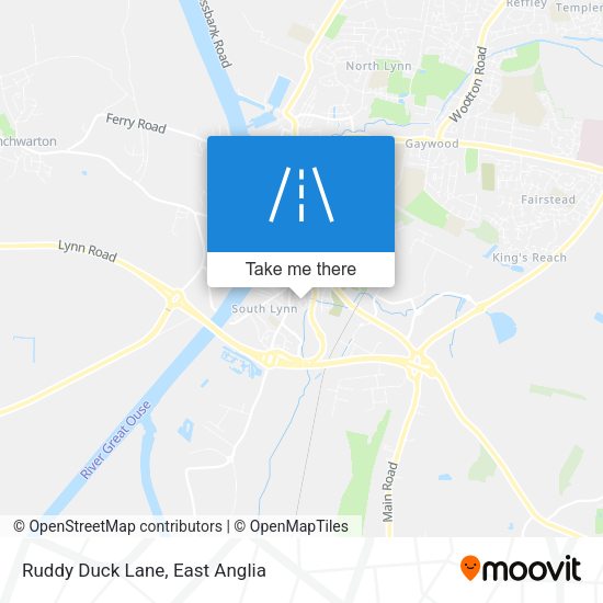 Ruddy Duck Lane map