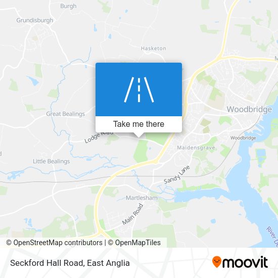 Seckford Hall Road map