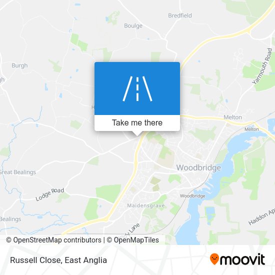 Russell Close map