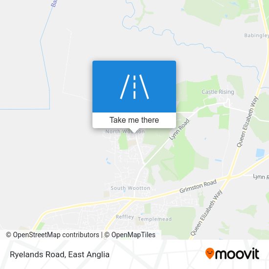Ryelands Road map
